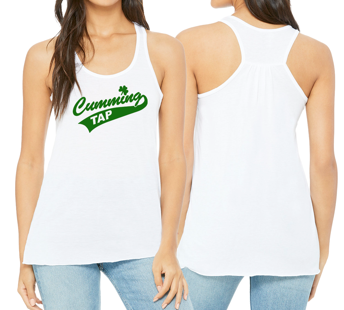 Cumming Tap Ladies' Flowy Racerback Tank