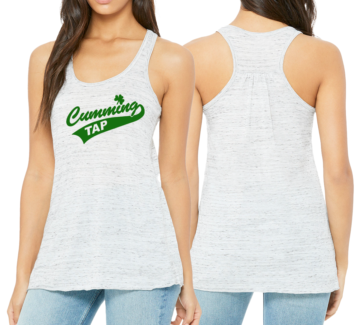 Cumming Tap Ladies' Flowy Racerback Tank